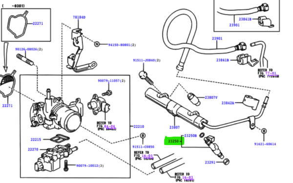 Toyota Yaris JPP (1999 - 2005) Fuel Injector - Image 2
