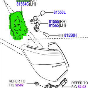 Toyota Yaris (2017-2020) RH Rear Tail Light Gasket