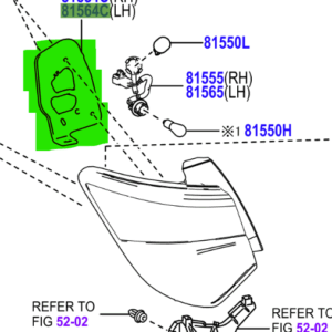 Toyota Yaris (2017-2020) LH Rear Tail Light Gasket