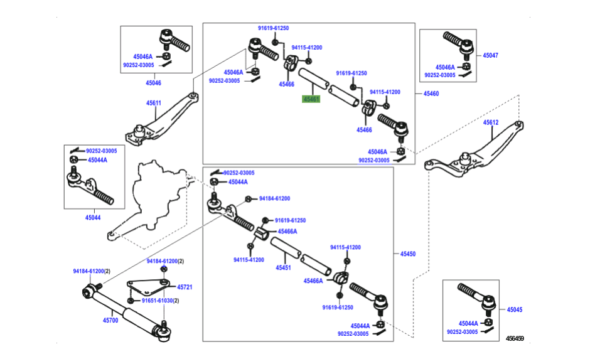 Toyota Land Cruiser (1990-1998) Steering Tie Rod