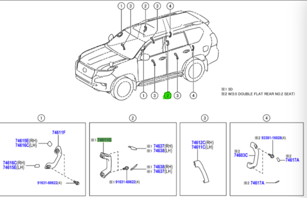 Toyota Land Cruiser 2019 - present GRIP, ASSIST Light Grey - Image 2