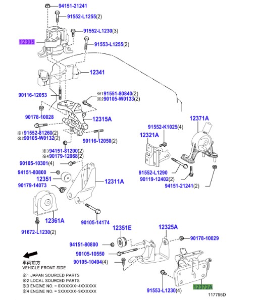 Toyota Rav4 (2012-2015) L/H Engine Mount