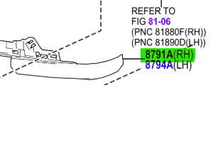 Toyota BZ4X Lower Outer Mirror Cover R/H