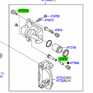 Toyota GT86 (2012-2016) Rear Brake Calliper Lower Sliding Pin And Bolt