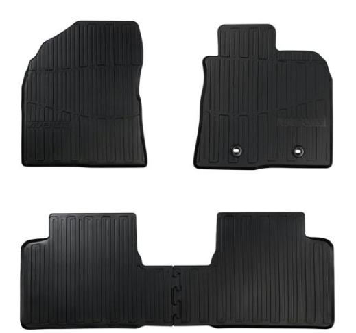 Toyota Avensis 2013-2019 Floormats Rubber Black Full Set - Image 2