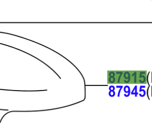 Toyota Prius (2011-2015) R/H Mirror cap Silver Metallic 1F7