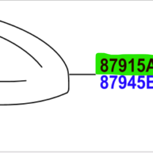 Toyota IQ (2009-2012) RH Mirror Cover (Blue 8T7)