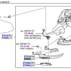 Toyota Rav4 2020-Present COVER OUTER MIRROR LH NO.2
