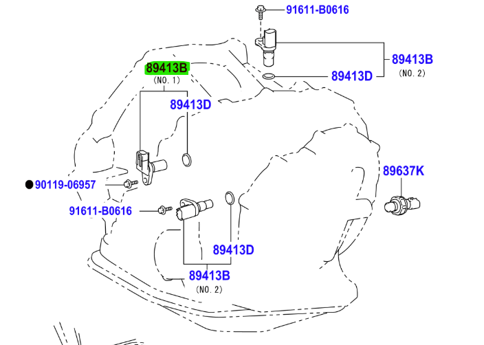 Toyota Vitz 1.3L (2005-2010) Transmission Speed Sensor No.1 - Image 2