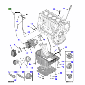 Toyota Proace 1.6L (2016 - ) Oil Dip Stick (Maroon)