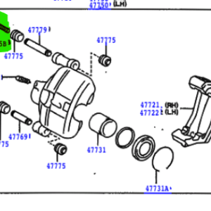 Toyota Paseo front calliper bolts (set of 4)