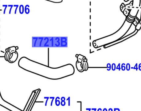 Toyota Rav 4 2005-2012 Fuel Tank To Filler Pipe - Image 2