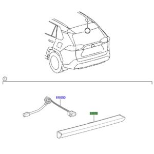 Toyota Rav4 2018-Present LAMP ASSY CENTER STOP