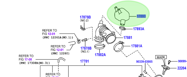 Toyota SIENNA 2010 - 2020 AIR INTAKE RESONATOR