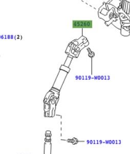 Toyota Auris 2007-2013 SHAFT ASSY STEERING INTERMEDIATE NO.2