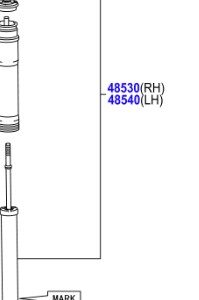 Toyota Auris 2007-1013 LH REAR SHOCK ABSORBER