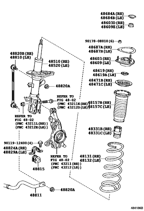 Toyota IQ L/H Front Shock Absorber