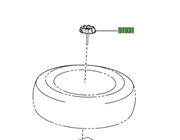 Toyota Rav4 2018-Present Spare wheel bolt
