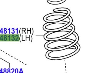 Toyota Yaris 2011-2014 LH Front Coil Spring