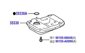 Toyota Land Cruiser Prado 2009-2017 STRAINER ASSY VALVE BODY OIL with O Ring