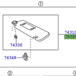 Toyota Verso 2009-2017 LH Sun Visor