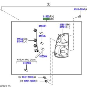 Toyota Hilux 2011-2015 LH Tail Lamp