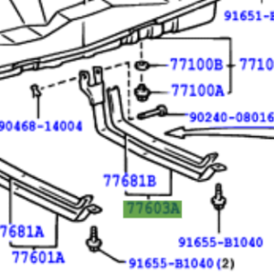 Toyota Hiace S.B.V 1995-2011 Band Sub-Assy, Fuel Tank, NO.2