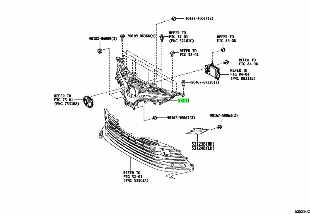 Toyota Camry (2017) upper Grille