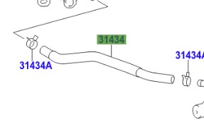 Toyota iQ 2008-2014 TUBE CLUTCH RESERVOIR