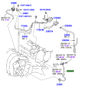 Toyota Rav 4 (2005-2012) Vacuum Pipe from gas filter