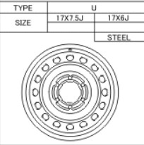 Toyota Hilux 2011-2015 WHEEL DISC 17X7.5J TIRE & DISC WHEEL-265/65R17 7.5J